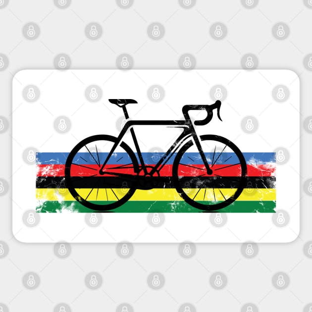 Road Bike Cycling Lover World Champion Bike Stripes Sticker by Selknen 🔥